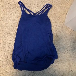 Royal blue athletic tank. Large